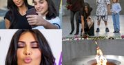 Posępna Kim Kardashian składa kwiaty pod pomnikiem Ofiar Ludobójstwa Ormian (FOTO)