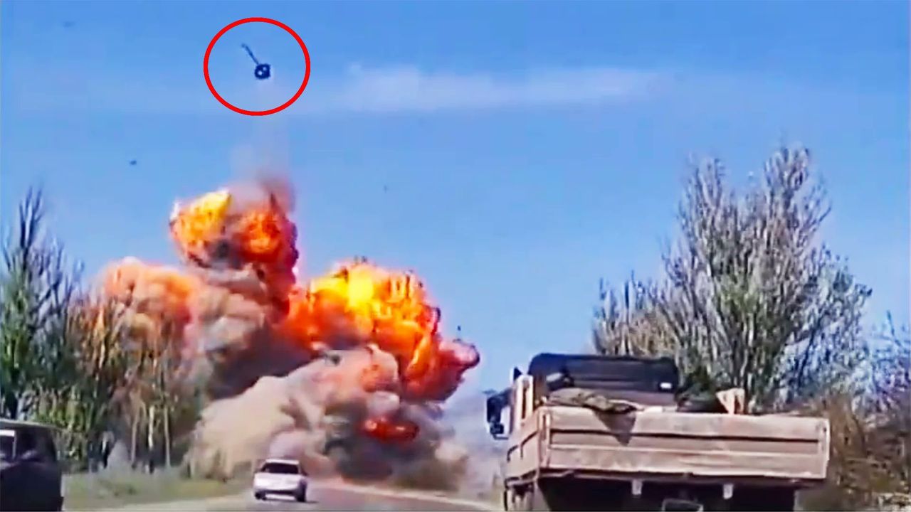 Najlepszy czołg Putina. Widowiskowa eksplozja czołgu T-90 "Władimir"