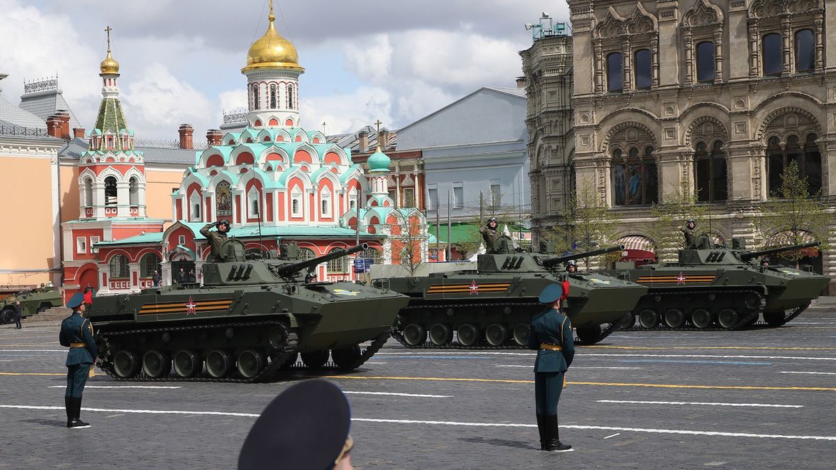 Russian President Vladimir Putin Attends 77th Victory Day With Parade On Red Square
MOSCOW, RUSSIA - MAY 9: (RUSSIA OUT) Russian military vehicles roll during the Victory Day Parade at Red Square on May 9, 2022 in Moscow, Russia. The Red Square military parade marking the Victory Day gathered 11 000 solders, officers and 131 military vehicles. (Photo by Contributor/Getty Images)
Contributor