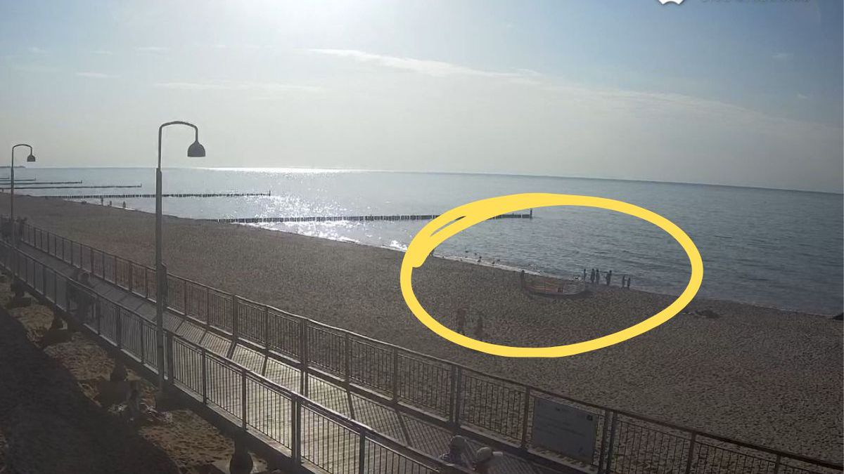 Plaża w Mielnie. Kamera pokazała, co się dzieje