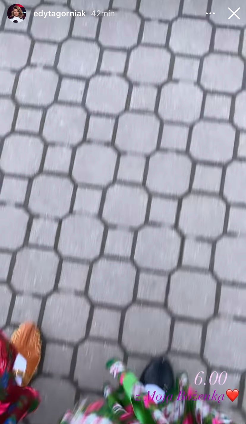 Edyta Górniak w procesji Wielkanocnej