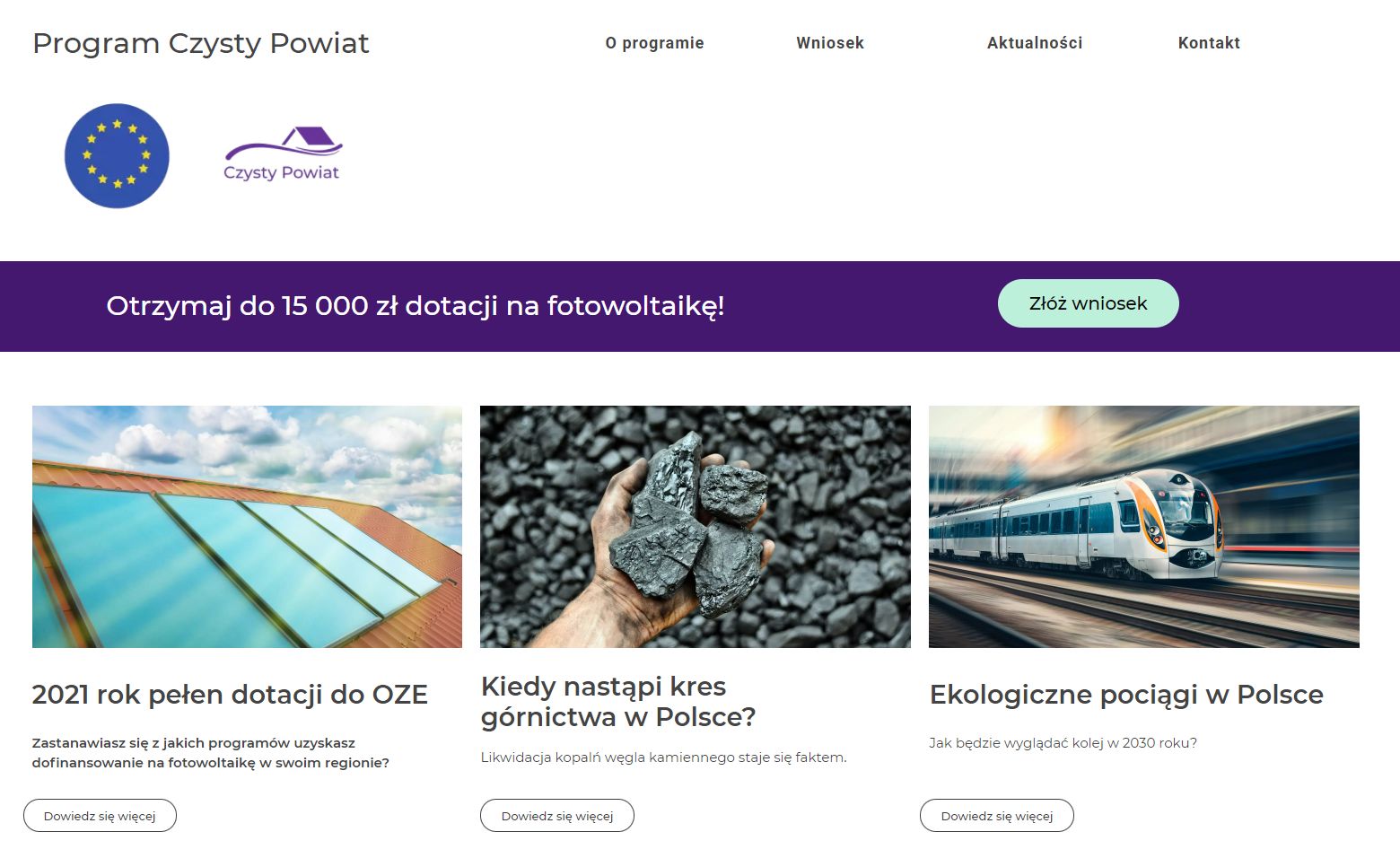Witryna programu fałszywego czysty powiat