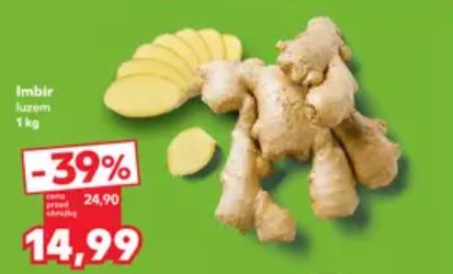 Świeży imbir dostępny w promocji w marketach