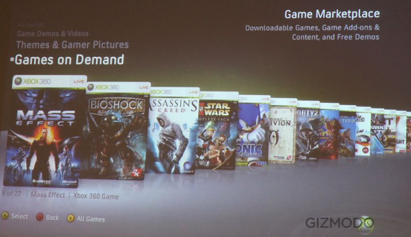 Będzie można kupić pełne wersje gier na 360 poprzez Xbox LIVE