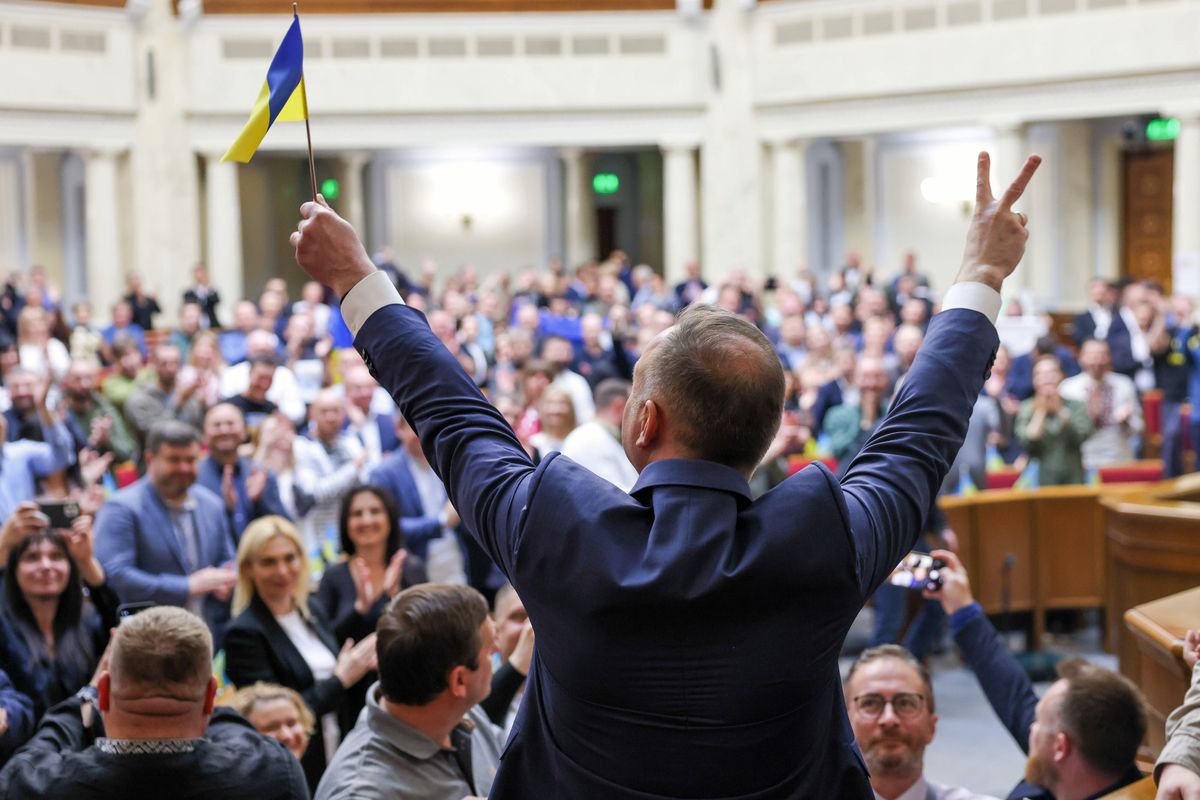Andrzej Duda jako pierwszy zagraniczny przywódca wystąpił od wybuchu wojny  w Radzie Najwyższej Ukrainy 