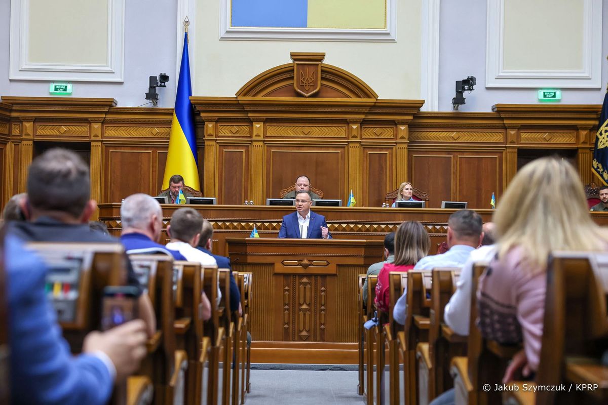 Andrzej Duda w Kijowie: Tylko Ukraina ma prawo decydować o swojej przyszłości 