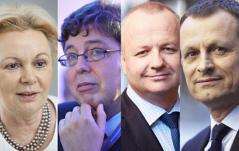 Od lewej: Krystyna Skowrońska, Tadeusz Aziewicz,</br>Wojciech Kowalczyk, Zdzisław Gawlik</br>