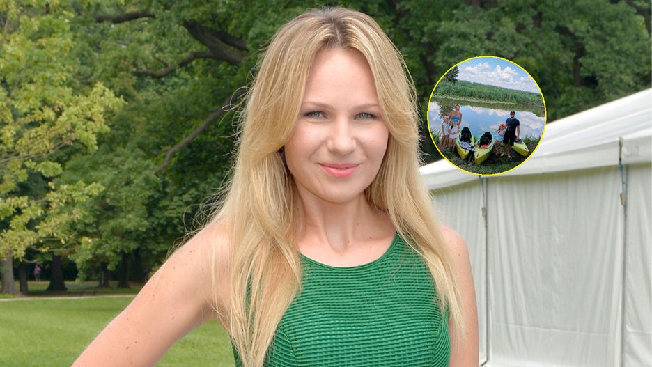 Anna Guzik wakacje spędza z rodziną na kajakach.