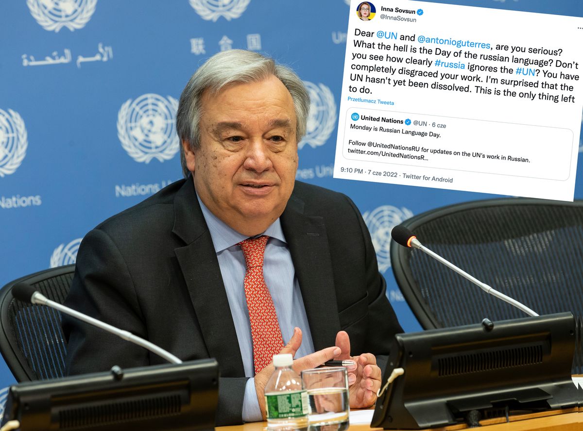 "Czy wy jesteście poważni?". Ukraińska polityk zareagowała na wpis ONZ. Na zdjęciu sekretarz generalny António Guterres 
