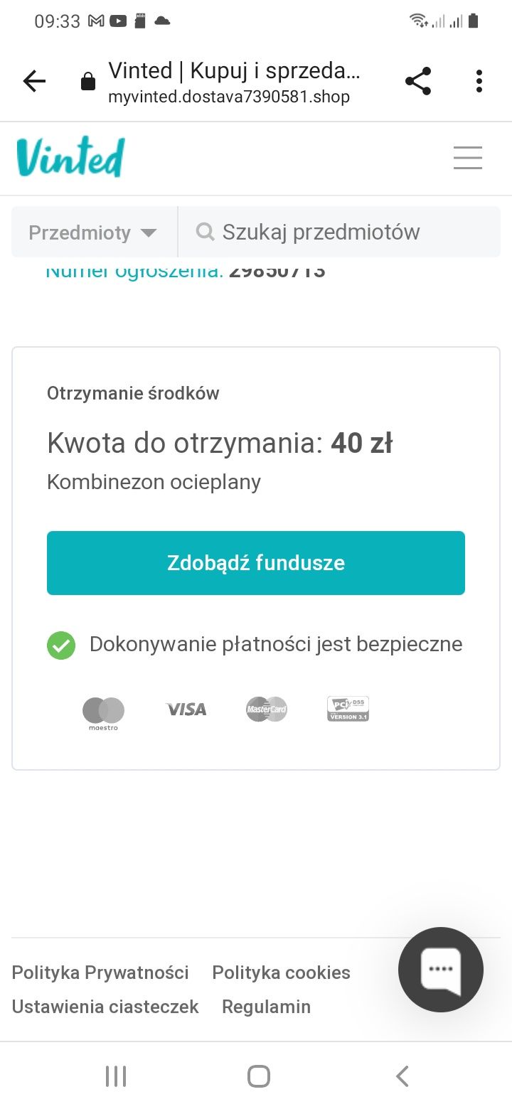 Oszustwo "na Vinted"