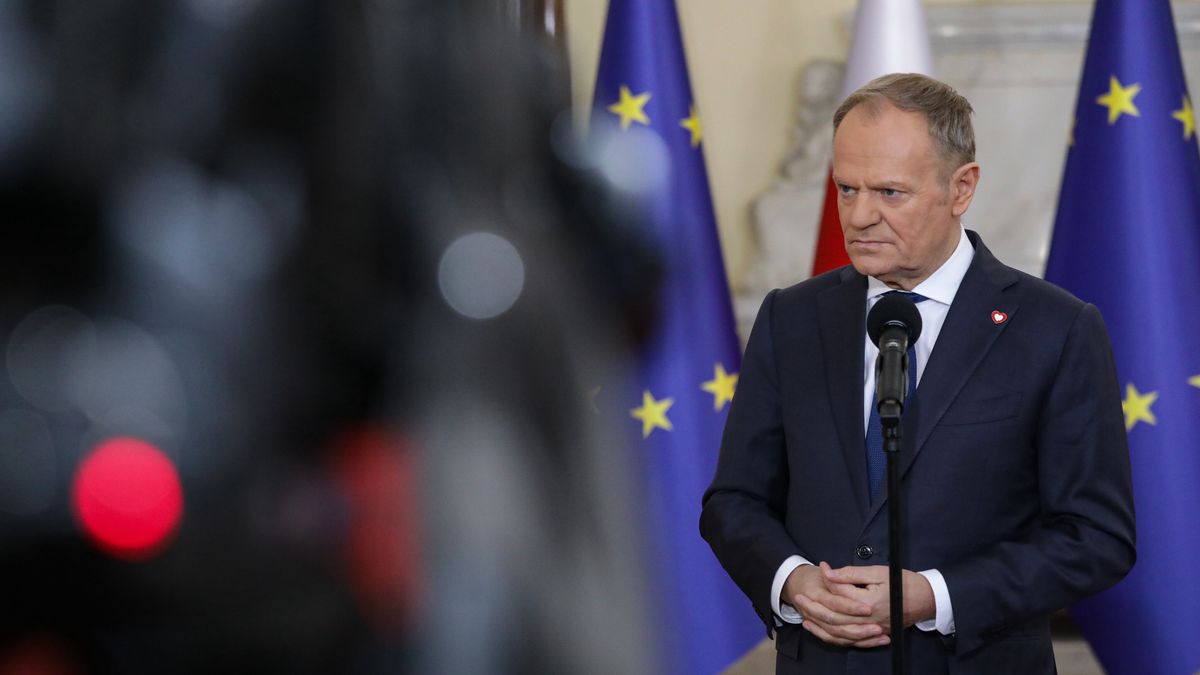 Warszawa, 15.01.2026. Premier Donald Tusk podczas konferencji prasowej w siedzibie Kancelarii Prezesa Rady Ministrów w Warszawie, 15 bm. (jm) PAP/Tomasz Gzell