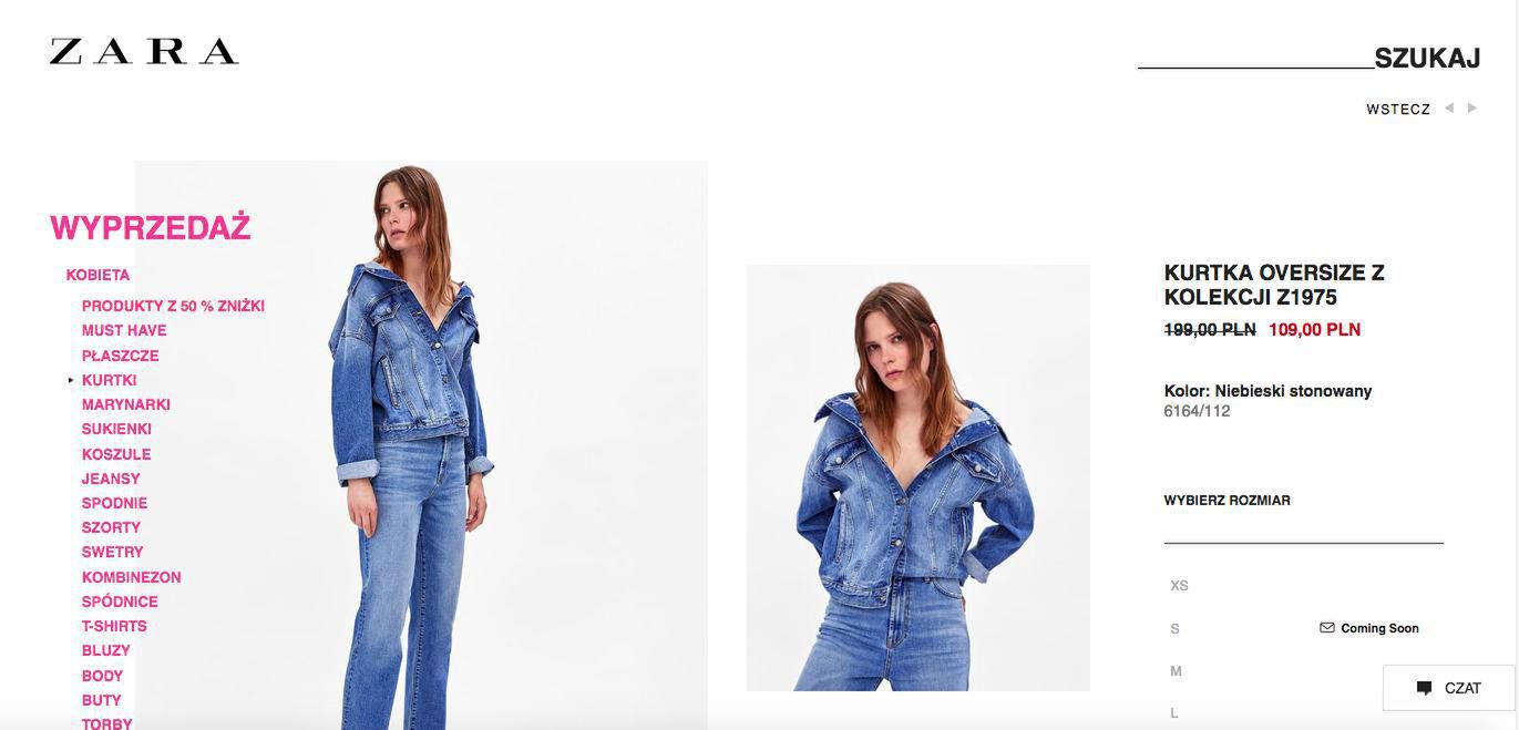 Kurtka Anny Lewandowskiej na wyprzedaży, Zara.com