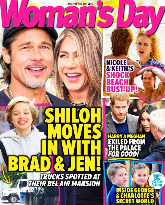 Woman's Day: Shiloh Jolie-Pitt wprowadza się do Brada Pitta i Jennifer Aniston