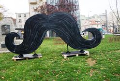 Gdynia wspiera akcję "Movember". W centrum miasta wyrosły wielkie wąsy