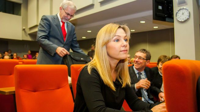 Katarzyna Bujakiewicz na I sesji Sejmiku Województwa Wielkopolskiego V kadencji