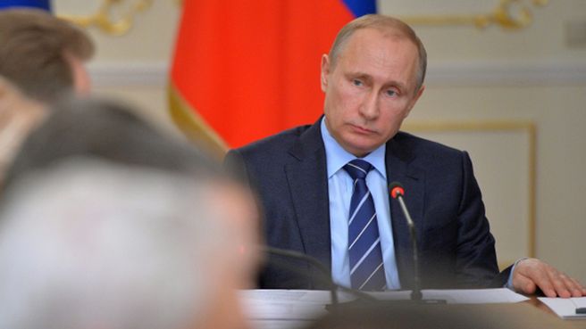 Władimir Putin na posiedzeniu rządowym