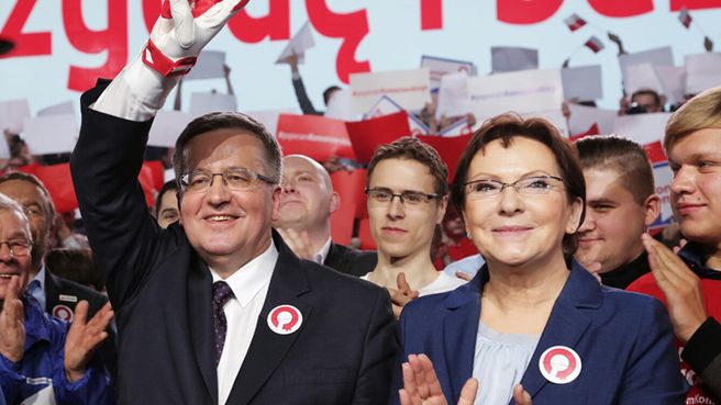 Prezydent Bronisław Komorowski i premier Ewa Kopacz