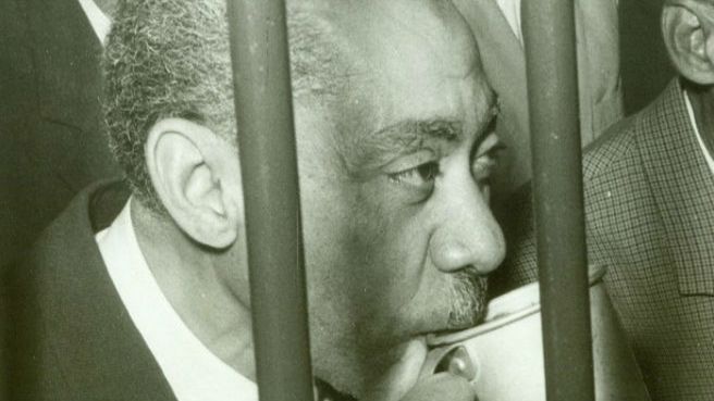 Sajjid Kutb w trakcie procesu w 1966 roku w Kairze, w którym został skazany na śmierć