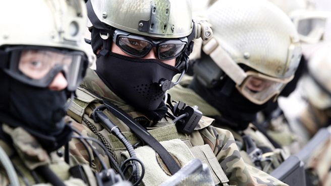 Żołnierze 1. Pułku Specjalnego Komandosów w Lublińcu