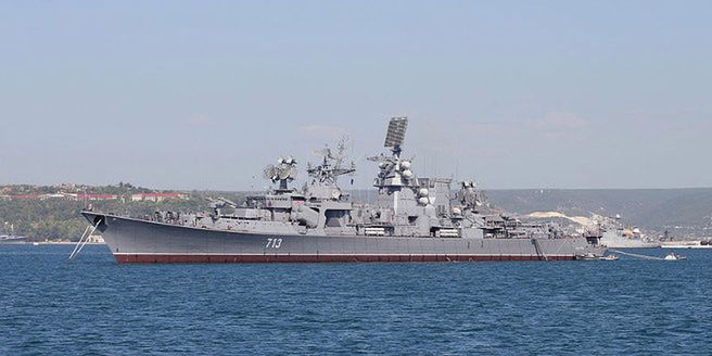 Rosyjski krążownik "Kercz" idzie na złom. Ucierpiał przez pożar