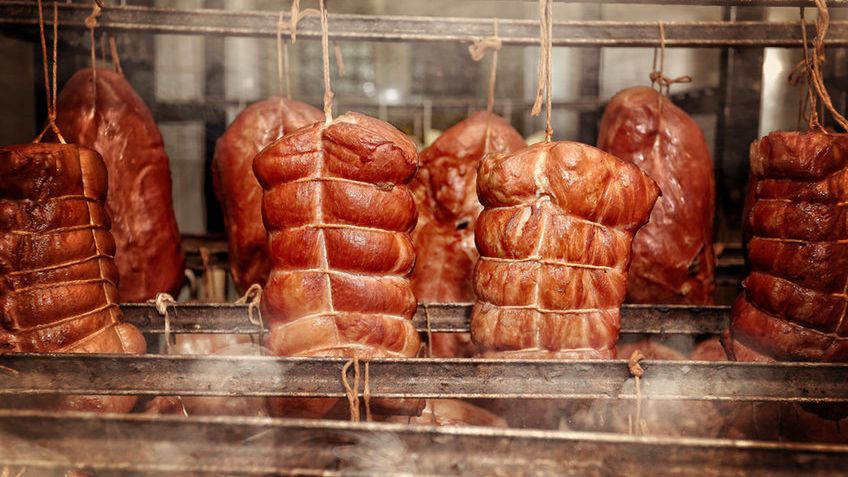 Mrożona wędzona szynka z indyka (ciemne mięso)