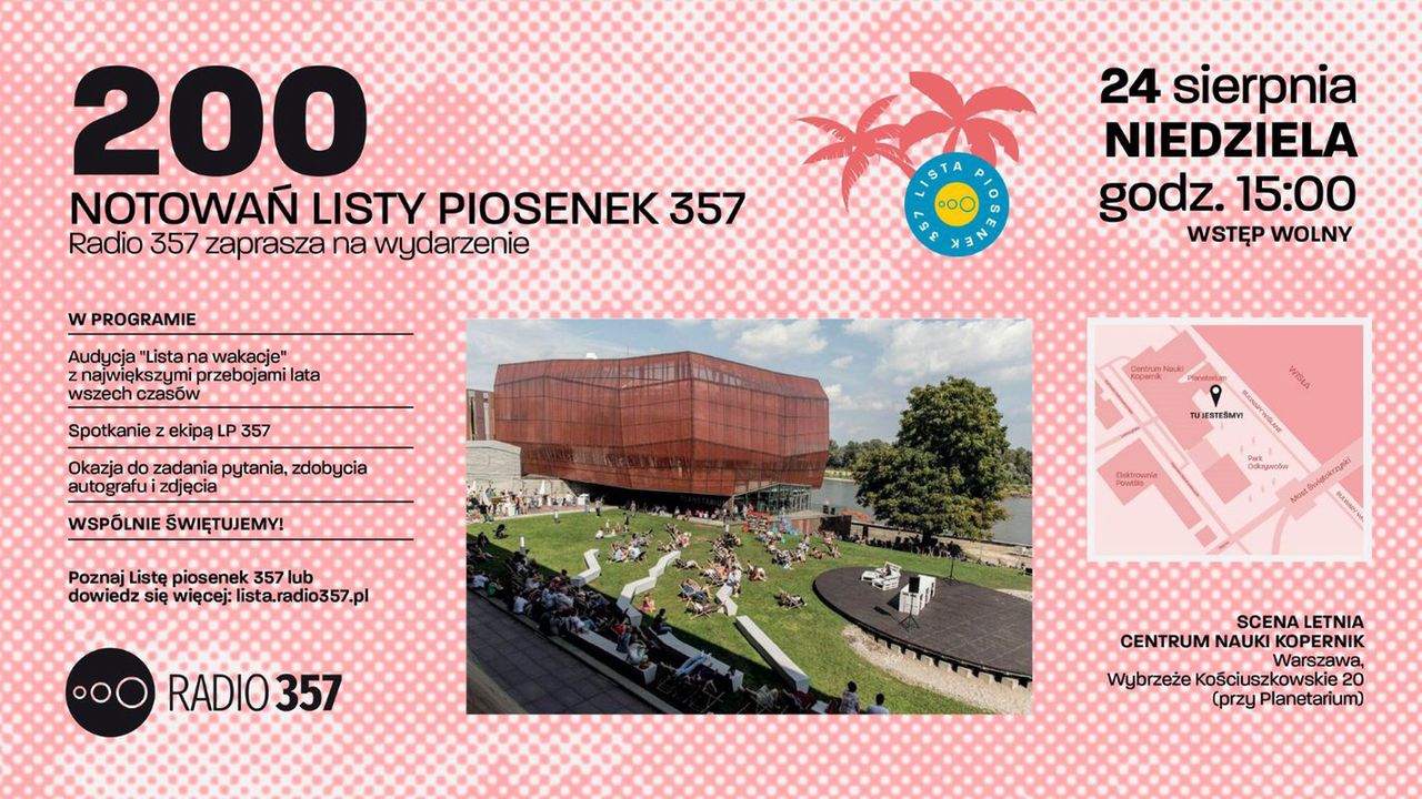 Jubileusz Listy Piosenek w Radiu 357. Event dla słuchaczy