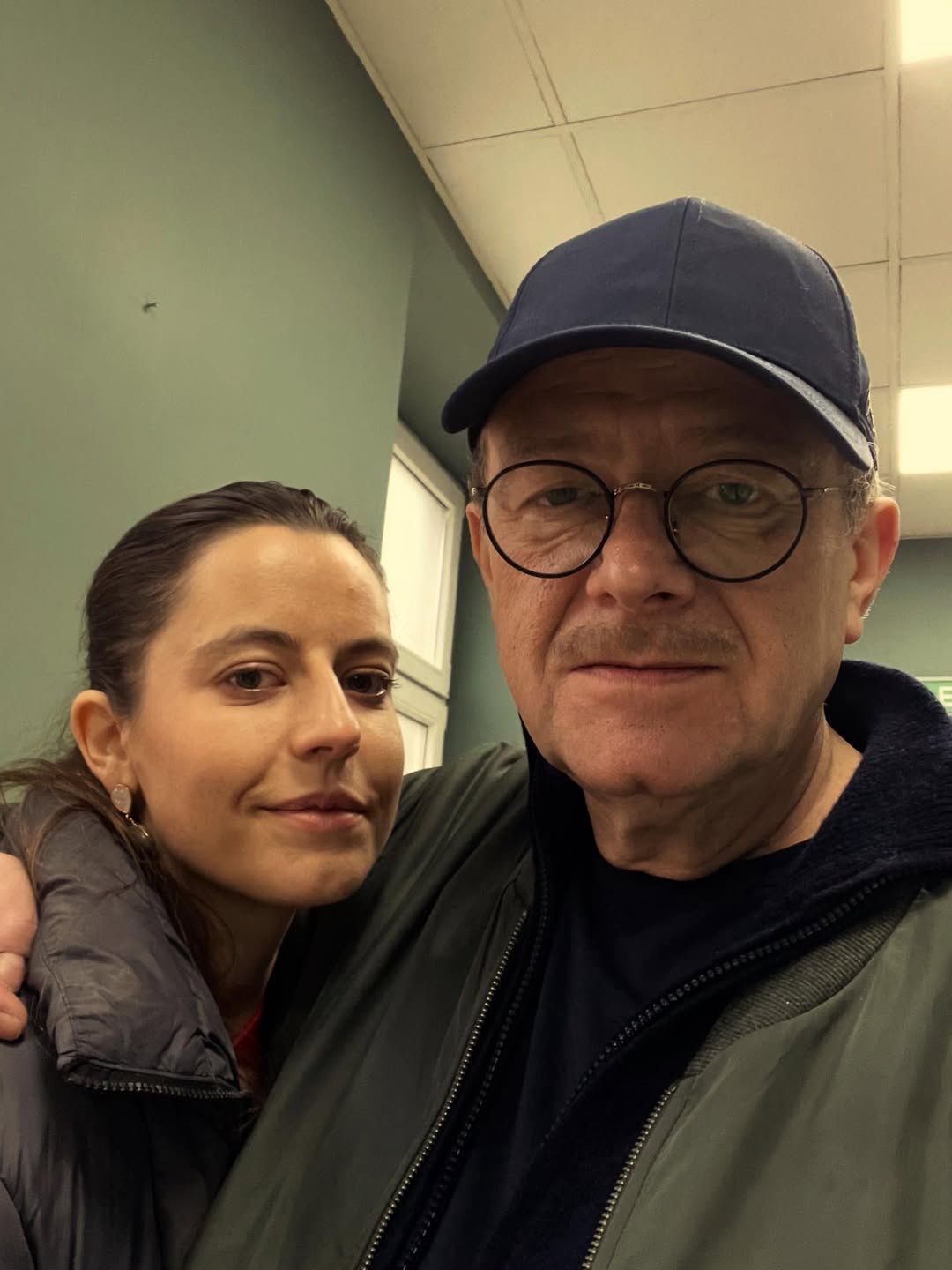 Olaf Lubaszenko z córką