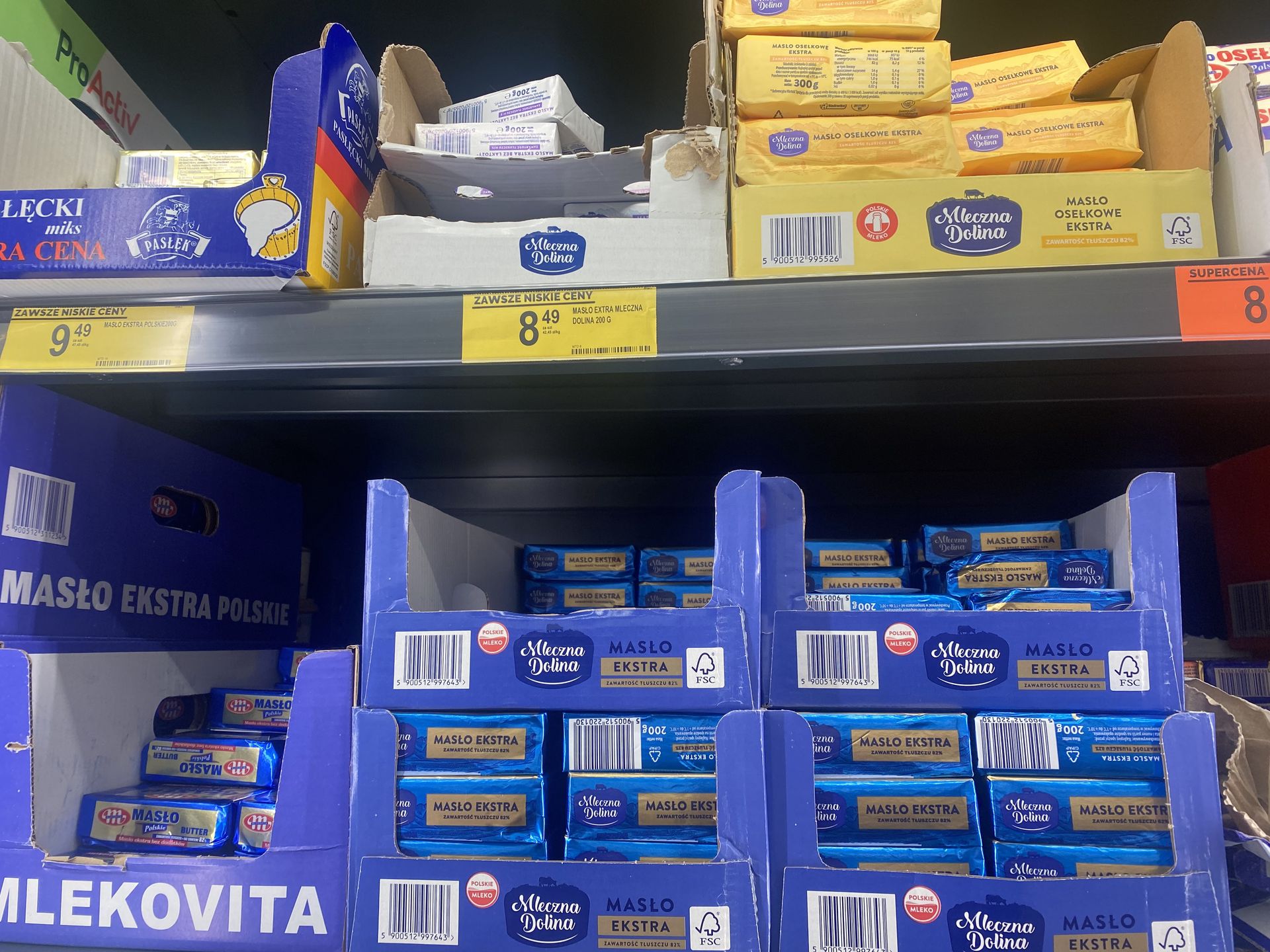 Ceny masła w Biedronce