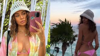 Frywolna Natalia Siwiec prezentuje wytatuowany pośladek w neonowym bikini