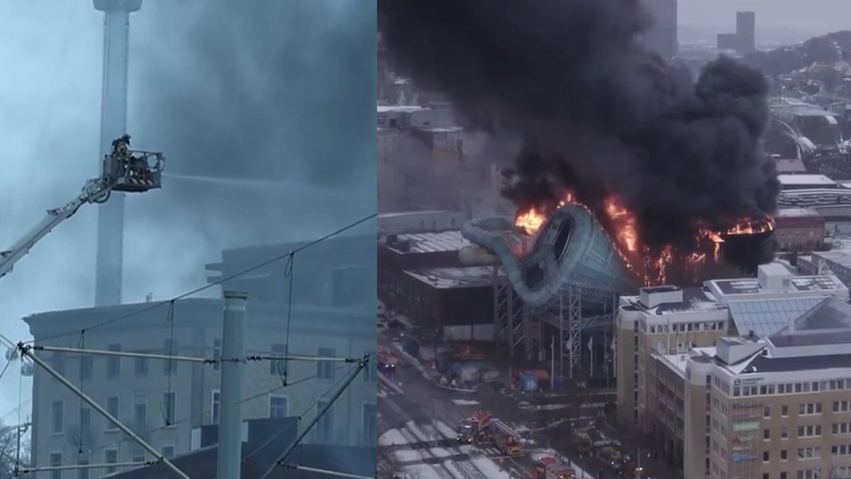 Nagrania z pożaru pokazała gazeta "Göteborgs-Posten"