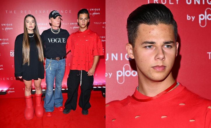 Alan Krupa pozuje z dziewczyną i "teściem"