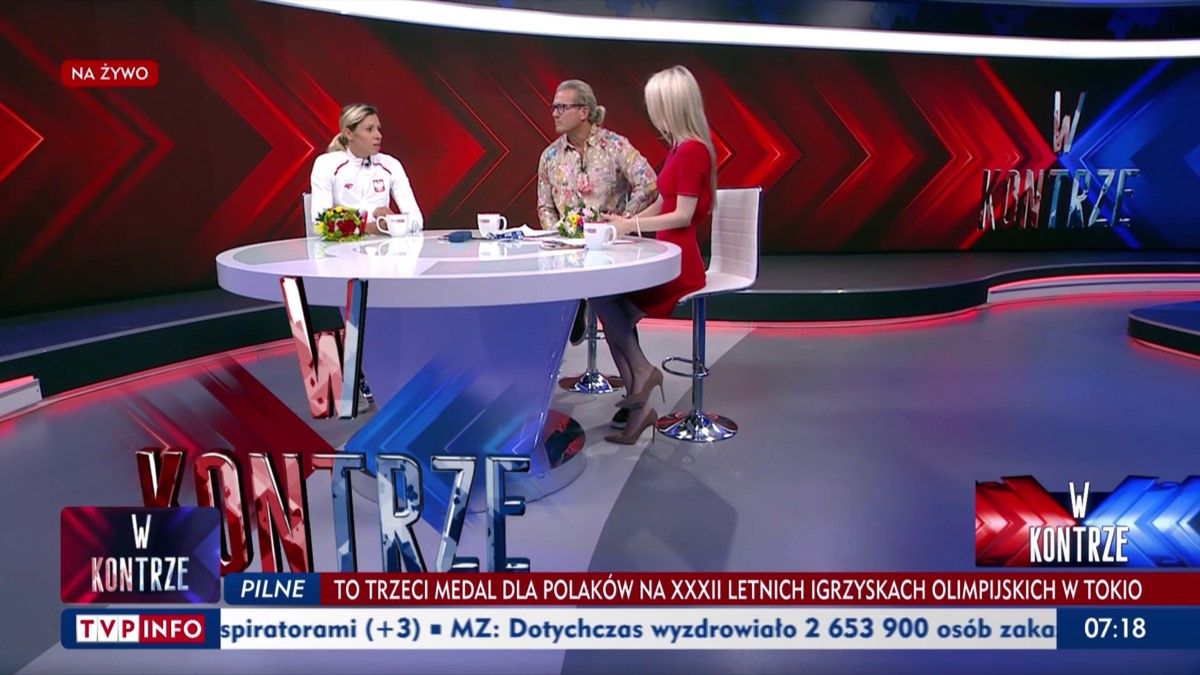 Zofia Noceti-Klepacka w studiu TVP Info