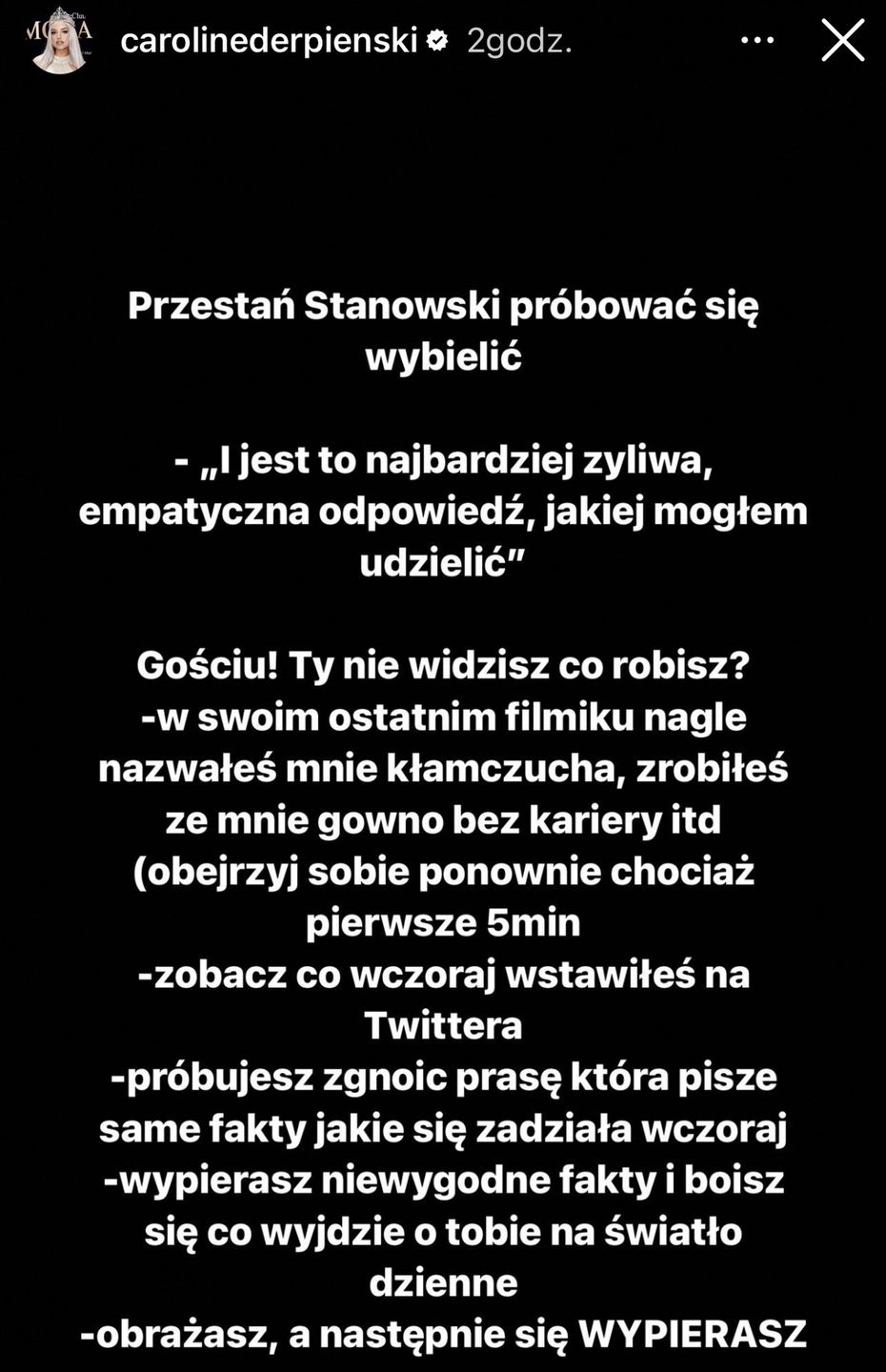  Derpienski odpowiada Stanowskiemu
