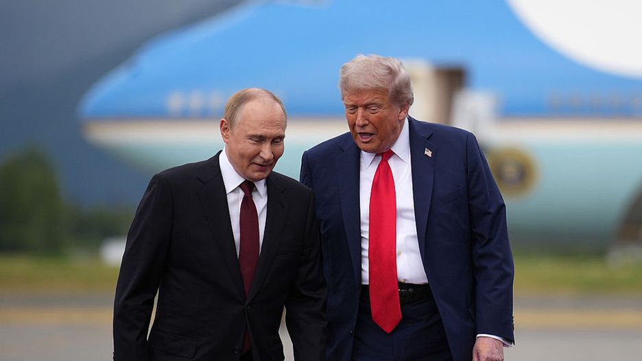 U.S. President Trump And Russian  President Putin Meet On War In Ukraine At U.S. Air Base In Alaska
ANCHORAGE, ALASKA - AUGUST 15: U.S. President Donald Trump (R) walks with Russian President Vladimir Putin as they arrives at Joint Base Elmendorf-Richardson on August 15, 2025 in Anchorage, Alaska. The two leaders are meeting for peace talks aimed at ending the war in Ukraine.  (Photo by Andrew Harnik/Getty Images)
Andrew Harnik
bestof, topix