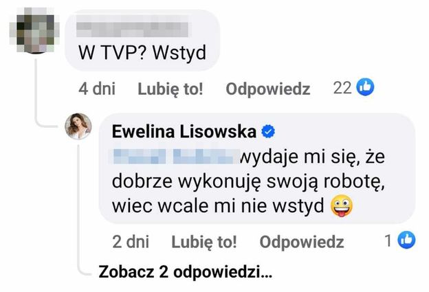 Ewelina Lisowska odpowiada na OSTRĄ KRYTYKĘ współpracy z TVP: "Dobrze wykonuję swoją robotę, więc WCALE MI NIE WSTYD!"