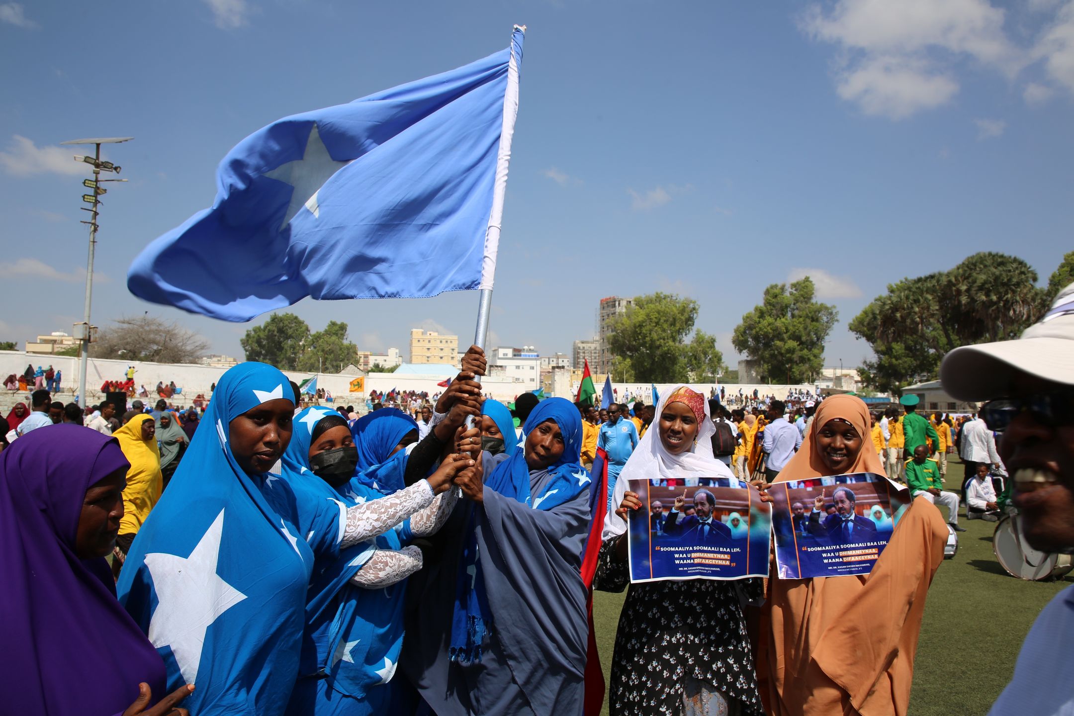 MOGADISHU, SOMALIA - JANUARY 03: The Sea Access Deal between Ethiopia and Somaliland is being protested in Mogadishu, Somalia on January 03, 2024. (Photo by Abuukar Mohamed Muhidin/Anadolu via Getty Images)