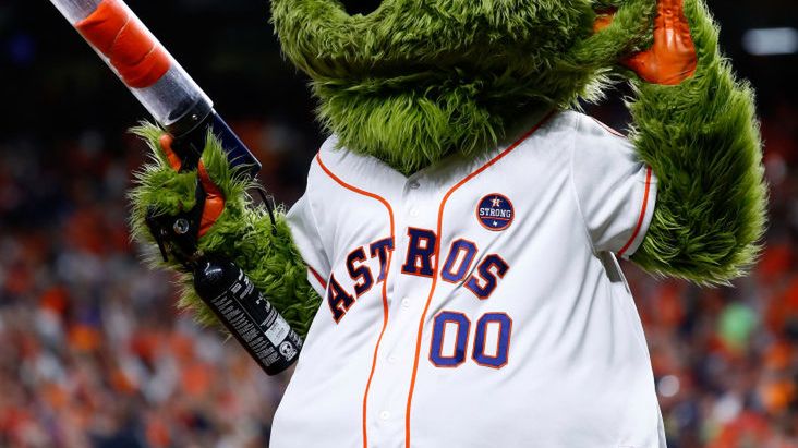 Getty Images / Jamie Squire / Na zdjęciu: maskotka Houston Astros