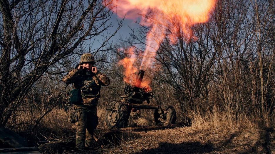 Moździerz RT-61 podczas strzału