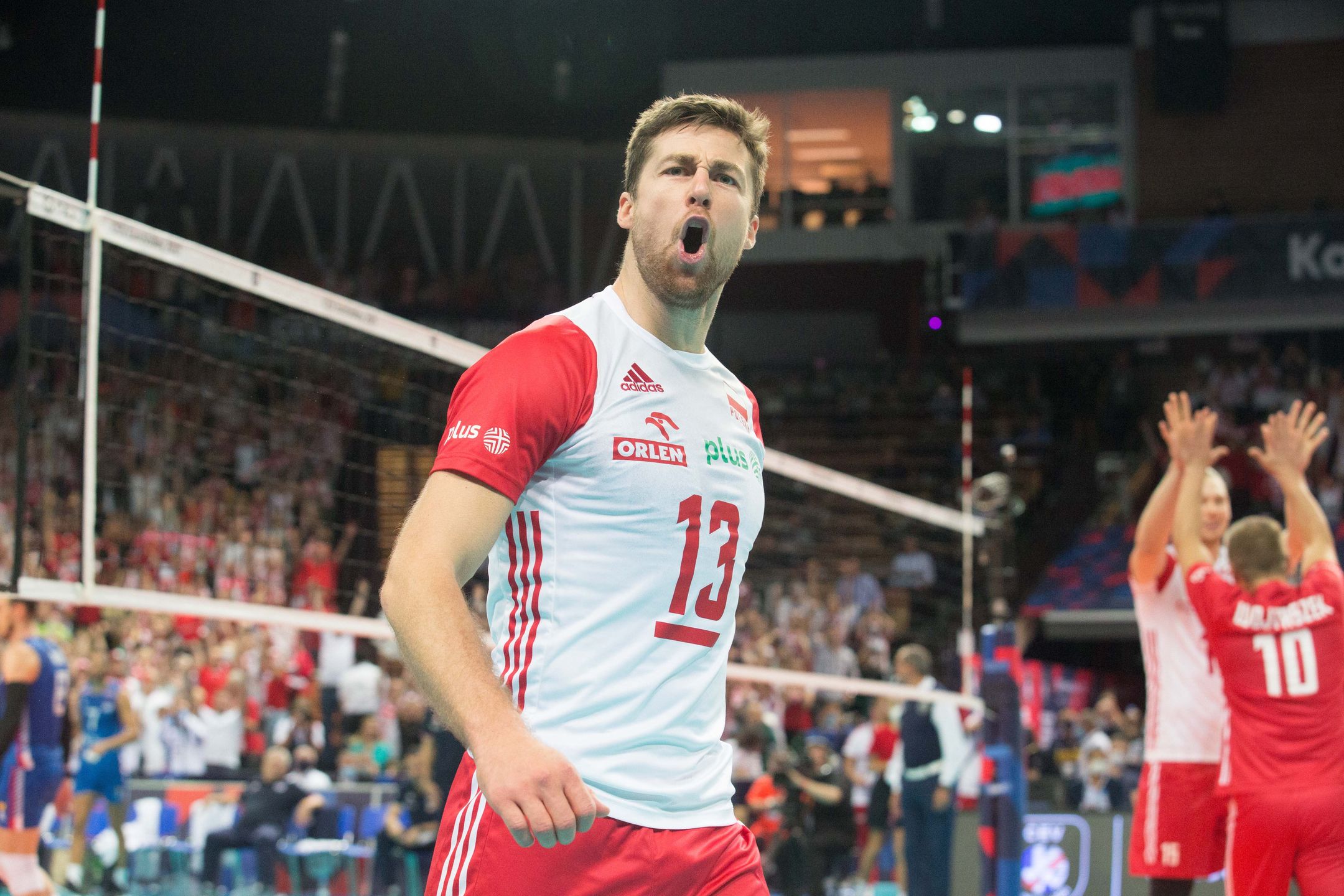 ME 2021 w siatkowce . Mecz o braz Polska- SerbiaKatowice, 19.09.2021. Spodek. Mistrzostwa Europy w pilce siatkowej. Mecz o brazowy medal Polska - Serbia; n/z Michal Kubiak (POL).,Image: 633160410, License: Rights-managed, Restrictions: , Model Release: no, Credit line: Tomasz Hamrat / Gazeta Polska / ForumTomasz Hamrat / Gazeta Polska / Forumsport, pilka siatkowa, siatkowka, siatkarz, zawodnik, boisko, parkiet, hala mecz, spodek, o braz, mistrzostw, europy, siatkowce, Michal Kubiak (POL)