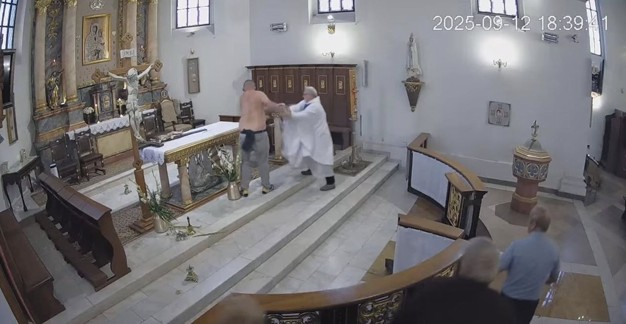 Dramatyczne sceny w kościele w Mieścisku. Pijany mężczyzna zaatakował księdza