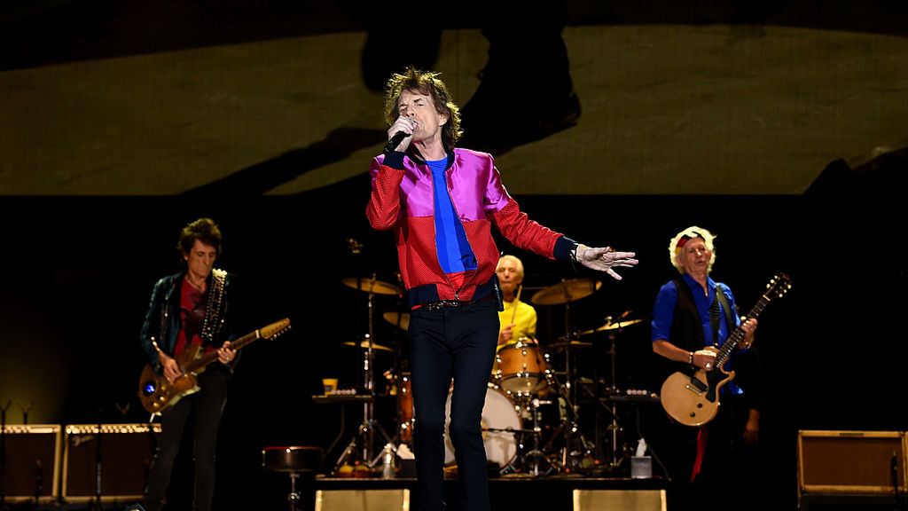 Mick Jagger podczas koncertu The Rolling Stones
