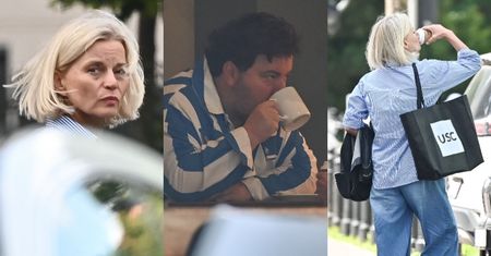 Zabiegana Małgorzata Foremniak załatwia sprawunki na mieście. Znalazła czas na kawę z ukochanym