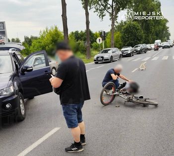 Potrącenie rowerzysty w Markach. Występują duże utrudnienia w ruchu