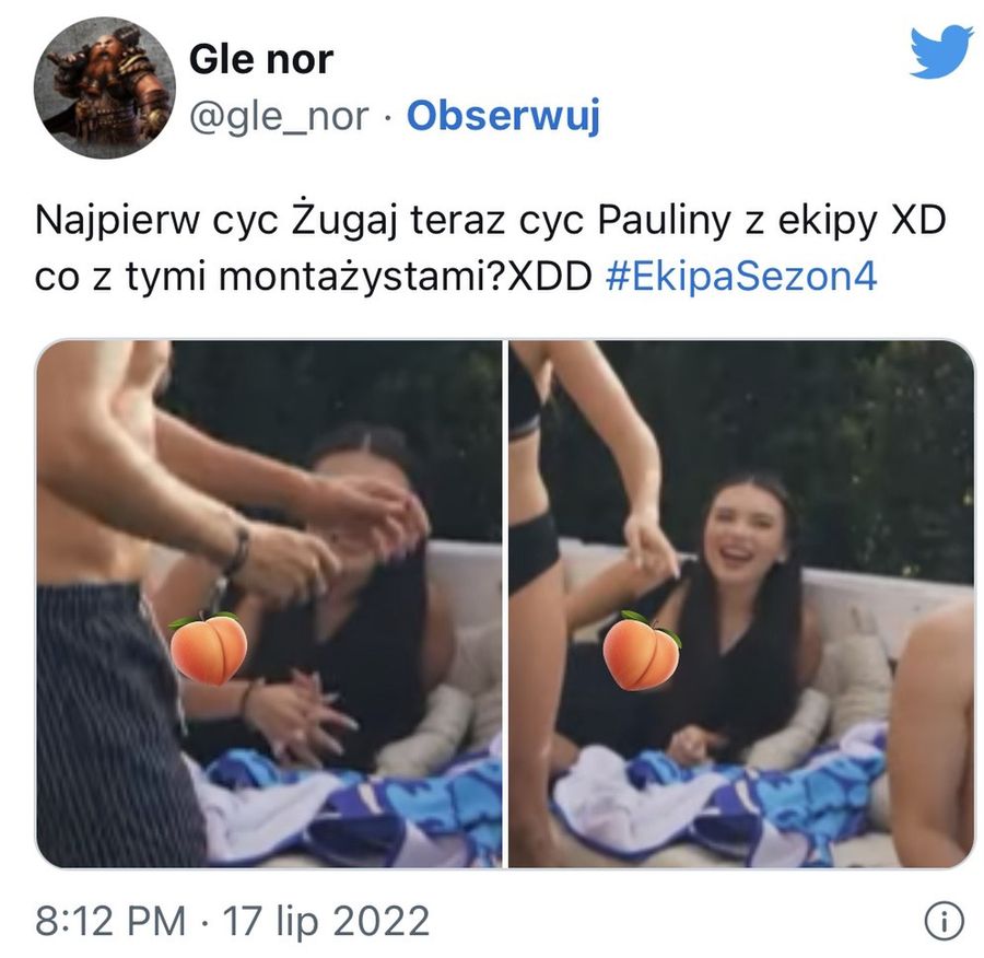 Paulinie Mini Majka wysunęła się pierś spod kostiumu. 