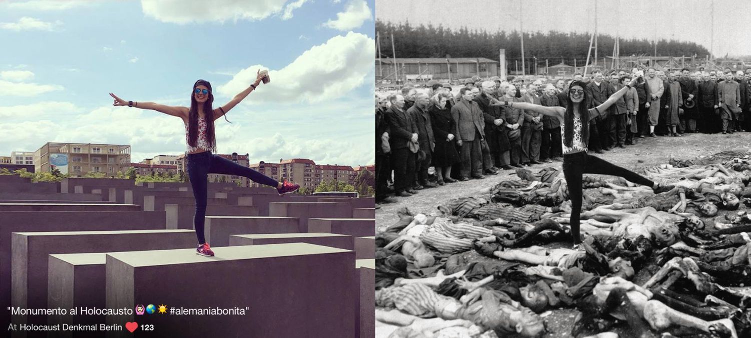 Yolocaust to selfie na szczątkach ofiar holocaustu. Mocna seria zdjęć obnażająca brak szacunku dla ludzkiej tragedii 5