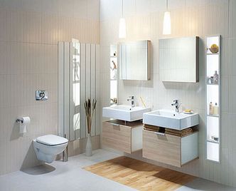 Łazienka przełamana drewnem