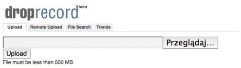 DropRecord - wrzuć plik na kilkanaście serwerów