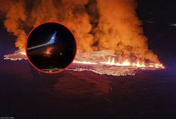 Lawa wystrzeliła z wulkanu. Niesamowite wideo z samolotu