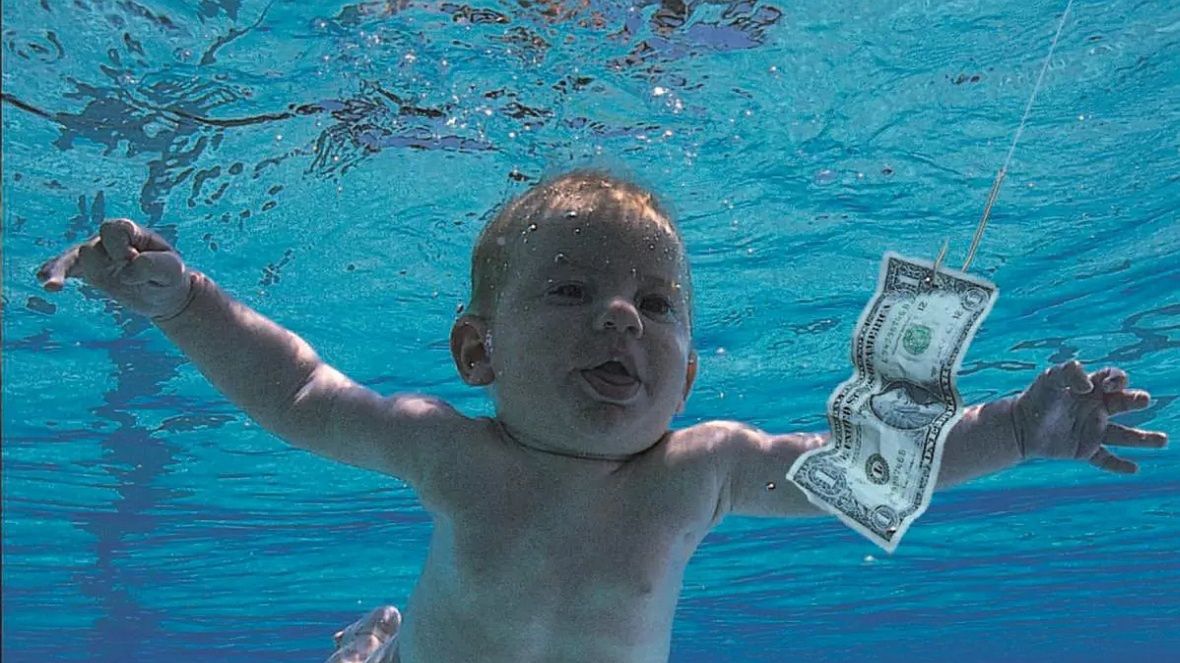 Fotografia trafiła na okładkę albumu "Nevermind" Nirvany z 1991 roku.