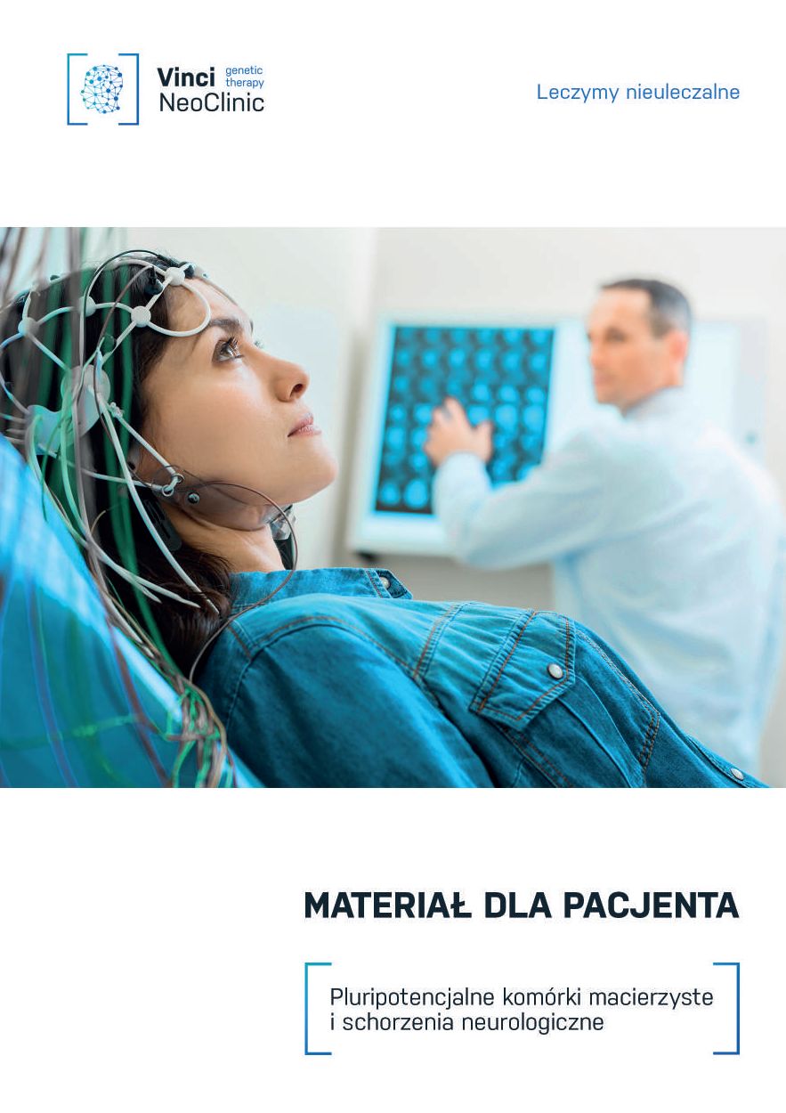 Oto dwie kolejne ulotki firmy Łukasza Mejzy - Vinci NeoClinic. Tym razem są skierowane do osób z problemami neurologicznymi i seniorów